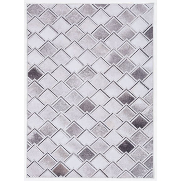 Linon Laredo Fortin Woven Polyester 5'x7' Rug in Gray