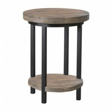 Pomona Round End Table, Rustic Natural