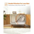 thumbnail image 4 of Maksone Hidden Large Cat Litter Box Furniture,White and Wood Litter Box Enclosure with Cat Scratcher&Deodorization, 31.5 "x 18.5" x 24.4", 4 of 7