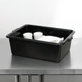 thumbnail image 3 of Restaurantware-TUB ONLY: RW Clean 22 Inch x 15.7 Inch Bus Tub, 1 Deep Bus Box - Lid Sold Separately, With Handles, Black Plastic Restaurant Tub, Heavy-Duty, For Kitchen Organization, 3 of 10