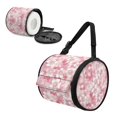 thumbnail image 2 of ZIATUBLE Cherry Blossom Travel Toilet Paper Holder Round Paper Towel Storage Bag Foldable Paper Towel Dispenser Kitchen Paper Towel Storage Case Universal Camping Tissue Box, 2 of 7