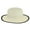 Ivory, variant on Top Headwear Two-Tone Upturn Wide Brim Fedora Panama Hat - White