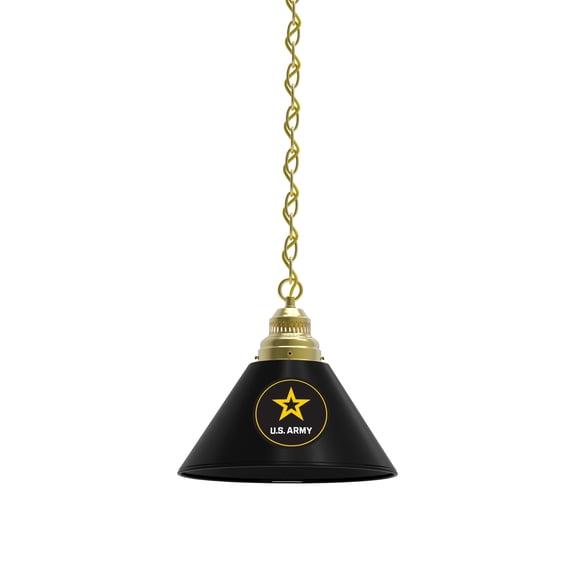 United States Army Pendant Light with Brass Fixture