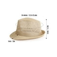 thumbnail image 4 of PULLIMORE Short Brim Fedora Hat Classic Breathable Summer Beach Sun Hat Panama Cap for Men Women (Gray), 4 of 11