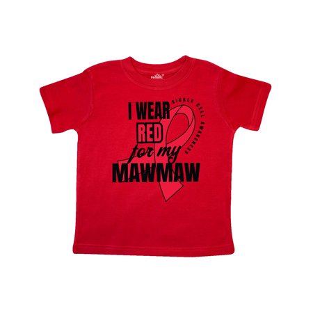 

Inktastic Sickle Cell Awareness I Wear Red For My Mawmaw Gift Toddler Boy or Toddler Girl T-Shirt