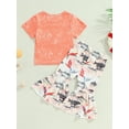 thumbnail image 4 of Faithtur Vêtements pour Filles Tout-Petits, Manches Courtes Col Rond Mermaid Queue-de-Pie Pantalons Évasés Tenues Décontractées, 4 of 9
