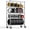 Silver, variant on M MZG 5 Tier Heavy Duty Shelving Unit with Wheels,17.7" D x 47.2" W x 76.7" H,Metal Wire Rack for Garage Kitchen Retial, Chrome Shelves