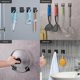 thumbnail image 4 of Ganchos de pared autoadhesivos 4 piezas Ganchos adhesivos negros de acero inoxidable Antióxido e impermeable Almacenamiento de baño Toallero Sin rastro Familia y oficina, 4 of 5