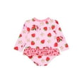 thumbnail image 3 of Character Baby Girl Long- Sleeve Ruffle Rash Guard Swimsuit, One- Piece, Sizes 0M-12M, 3 of 3