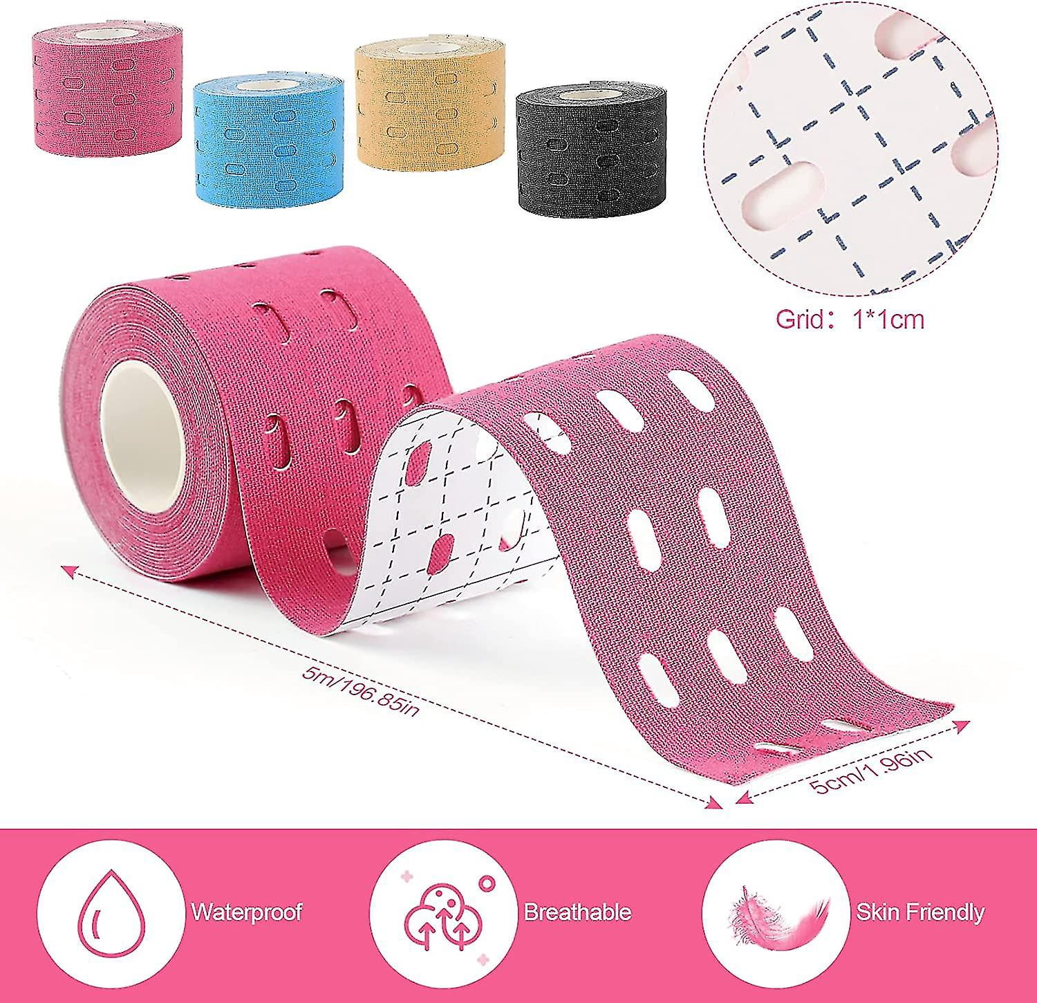 rolls professional medical kinesiology tape, kinesiology tape for knees, shoulders, muscle building