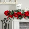 thumbnail image 4 of Nearly Natural 72in. Hydrangea Garland, Red/Green, 4 of 4