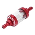 thumbnail image 3 of Elemento de filtro de combustible de vidrio Reemplazo de carcasa de aleación de aluminio para automóviles ATV SUV Motocicletas Pit BikesRojo, 3 of 12