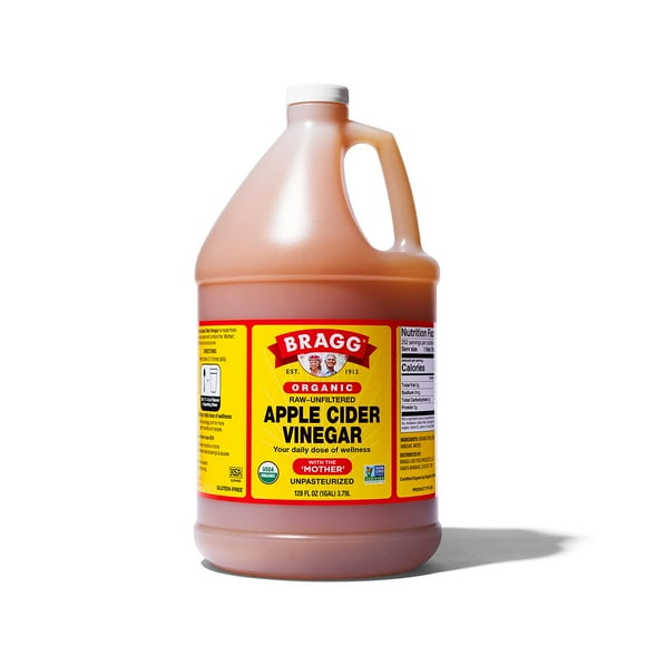 Bragg Organic Apple Cider Vinegar with the Mother Raw, Unfiltered, USDA Certified 1 Gallon