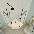thumbnail image 4 of Aston SEN966EZ-ORB-34-10 72 x 34 x 34 in. Merrick Frameless Neo-Angle Shower Enclosure, Oil Rubbed Bronze, 4 of 7