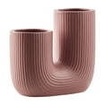 thumbnail image 3 of Beautiful Fluted Ceramic Vase by Drew Barrymore, 7", Rosé Pink, 3 of 6