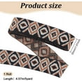 thumbnail image 4 of 5Yards Ethnic Style Nylon Elastic Band 2inch Wide Sewing Elastic Bands Camel Color Flat with Horse Eye Pattern Rubber Cord Band, 4 of 9