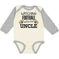 thumbnail image 3 of Inktastic Watching Football with My Uncle Boys or Girls Long Sleeve Baby Bodysuit, 3 of 5
