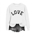 thumbnail image 7 of Bnwani Girls Crewneck Sweatshirt Long Sleeve Sports Sweatshirt Cute Plain Letter Printed Pullover, 7 of 7