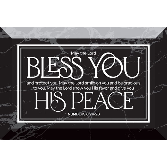 DEXSA May The Lord Bless You Glass Plaque - 4" x 6"