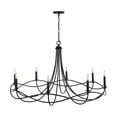 thumbnail image 2 of Chandelier 8 Light Matte Black Metal In Transitional Style 44.5 High By 27 Wide     -Traditional Installation Capital Lighting 431681Mb, 2 of 6