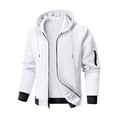 thumbnail image 6 of Colsmile Men's Hoodie Full Zip Lightweight Waffle Knit Sweatshirt Casual Long Sleeve Jacket with Pockets Spring Fall Winter, 6 of 10