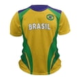 thumbnail image 2 of CONZONE Mens Brazil Soccer T-Shirts Short Sleeve International Football T Shirts for Men Crew Neck Graphic Casual Summer Tee Tops, 2 of 4