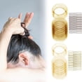 thumbnail image 4 of Necvior Bun Hair Net Invisible Elastic Edge Mesh Hair Net and U Shaped Hair Pin Set, 4 of 14