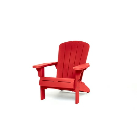 Keter Adirondack Chair, Resin Outdoor Furniture, Red