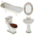 thumbnail image 1 of Juego De Inodoro Miniatura Sunnimix 4pcs Baño de casa de muñecas, 1 of 8