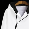thumbnail image 2 of HappyYEE Half Zip Hooded Sweatshirt for Men, Fall Long Sleeve Athletic Hoodies, Oversized Casual Pullover Tops with Pockets L, 2 of 5