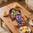 thumbnail image 7 of DIY Diamond Painting Kit Storage Box, Colourful Rose Creative Handmade Heart-Shaped Kit, Desktop Organiser, Festive Christmas Gift, 7 of 7