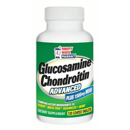 Thrifty White Glucosamine chondroïtine Plus MSM 1500mg comprimés avancés - 120 ct