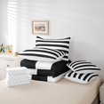 thumbnail image 5 of Feelyou Geometric Abstract Twin Bedding Sets 7-Piece, Black White Stripes Bedding Comforter Set, Teens Kids Boys Girls Reversible Sheet Sets, Ultra Soft Home Decor, 5 of 7
