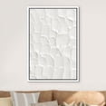 thumbnail image 3 of PixonSign Framed Wall Art Geometric White Minimal Paint Stroke Pattern Abstract Shape Paintings Minimalism Modern Art Decor Contemporary Canvas Prints Fine Art for Rooms - 16"x24" White, 3 of 5