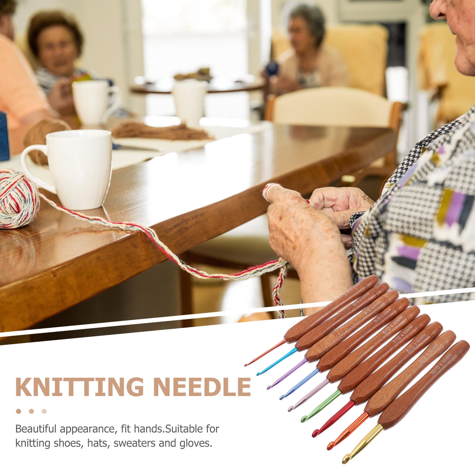 FONDOTIN Crochet Hooks Aluminium Knitting Tools