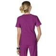 thumbnail image 2 of koi Lite Women's Philosophy Mock Wrap Side Zipper Solid Scrub Top, 2 of 3