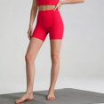 thumbnail image 5 of Sunnin Women Biker Shorts High Waist Tummy Control Solid Color Yoga Workout Shorts, 5 of 5