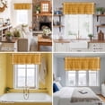 thumbnail image 5 of Pure Turmeric Kitchen Curtain Valances for Windows Farmhouse Short Curtains, Simple Solid Color Rod Pocket Valance Curtain for Bedroom Cafe Living Room 42"x12", 5 of 8