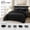Black, variant on Full Size 7-Piece Comforter Set - Down Alternative Bed in a Bag with Sheets, Pillowcases, Shams, Reversible Soft Duvet Insert, Burnt Orange