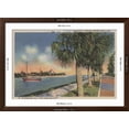 thumbnail image 5 of Art.com St. Petersburg, FL - View of Coffee Pot Bayou & Isle Art Print by Lantern Press, Brown Frame Wall Art, 44" x 32", 5 of 5