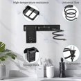 thumbnail image 3 of Hair Dryer Holder,Hair Dryer Shelf Wall Mounted, Multi Functional Bathroom Spiral Straightener Hair Dryer Rack Fit for Organizer Hair Styling Bath Too, 3 of 5