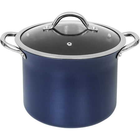 

CONCORD Sapphire Nonstick 7 Quart Stock Pot Cookware Set (Induction Compatible)Blue