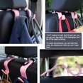 thumbnail image 4 of Car Seat Headrest Hook 4 Pack Hanger Storage Organizer Universal for Handbag Purse Coat fit Universal Vehicle Car Black S Type, 4 of 15
