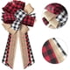 thumbnail image 5 of Árbol de Navidad Topper - Buffalo Plaid rojo negro arpillera arco decorativo - Country Farmhouse Christmas Ornaments Home Decor - hecho a mano Vhermosa DCF364, 5 of 6
