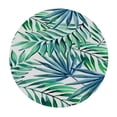 thumbnail image 4 of HAOXIT Palm Leaves Round Table Cove, Tropical Jungle Plants Background, Elastic Edge, Suitable for Table Decoration, Buffet and Camping, Fit for Round Table 31-35, 4 of 8