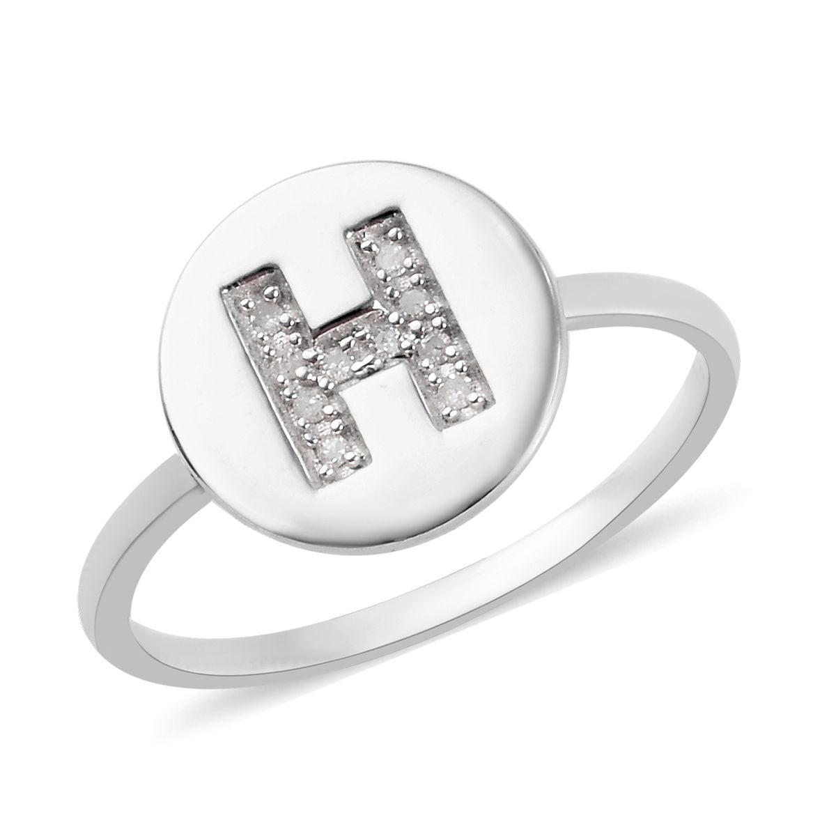 Shop Lc Shop Lc 925 Sterling Silver Platinum Plated Round White Diamond April Birthstone H Ring Engagement Wedding Anniversary Bridal Jewellery For Women Ct 0 1 H I Color I3 Clarity Walmart Com Walmart Com