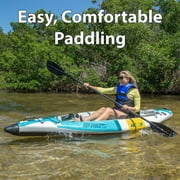 Sea Eagle EZLITE10 Ultralight, All Woven, Drop Stitch, Rigid, High Performance, Easy Setup, 10' Solo Inflatable Kayak- Pro Carbon Package