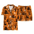 thumbnail image 4 of OJSFQUFP Girls Shorts Set Toddler Short Sleeve Print Shirts Tops Pants Outfits Button, 4 of 6