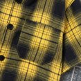thumbnail image 5 of Toddler Boys Yellow Hooded Plaid Long-sleeve Button-up Shirt With Pockets 2-7T, 5 of 6