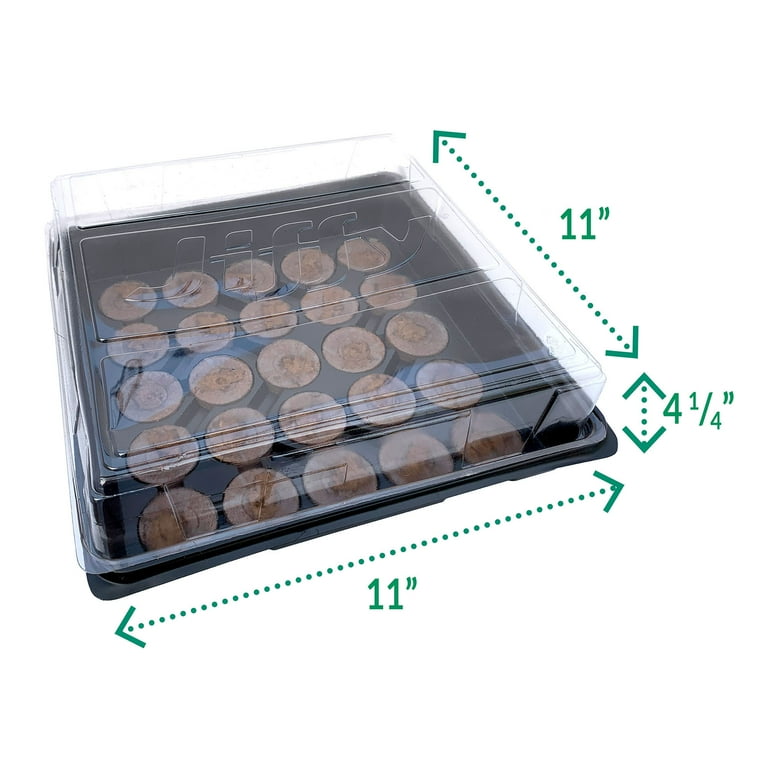 Jiffy 25 Cell Seed Starting Greenhouse with 42mm Peat Pellets w